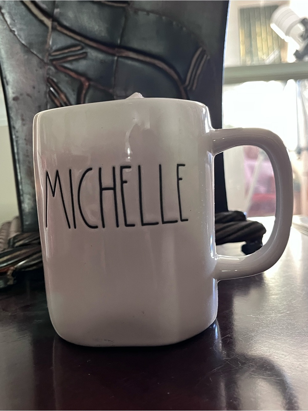 Rae Dunn White Ceramic 'MICHELLE' Mug